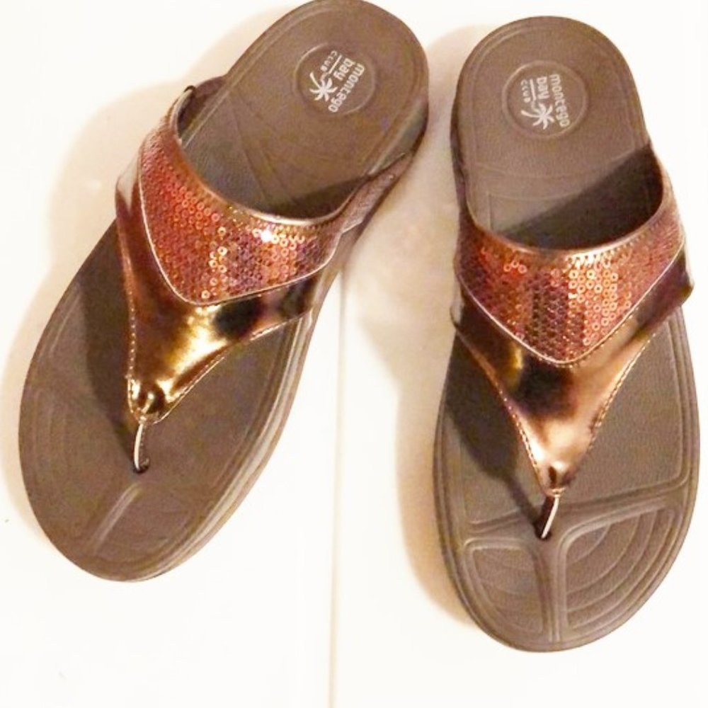 Sandals womens new size 7M bronze Montego Bay Club